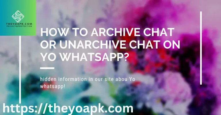 archive chat on Yo whatsapp?