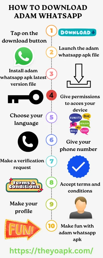 infographics how to download adam whatsapp